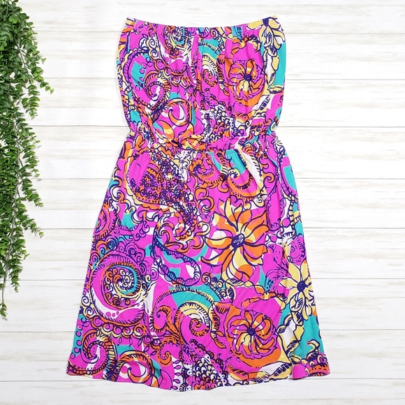 Lilly Pulitzer Dresses & Skirts - Lilly Pulitzer Atwood Strapless Dress Sea Be Seen